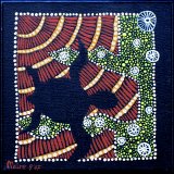 30 Traum der Schildkroete Acryl und Paintingstones auf Leinwand;
15 x 15 cm